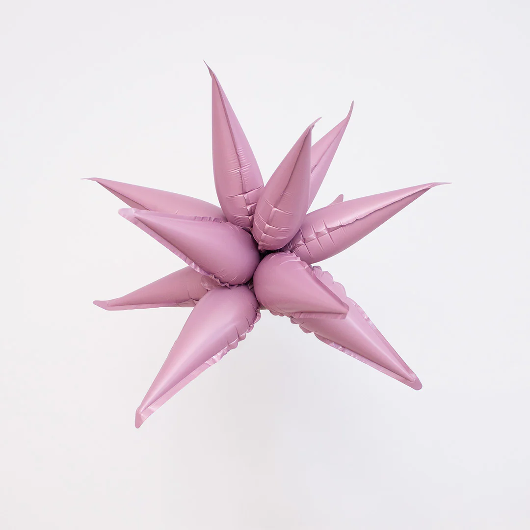 Burst Party Pink 12" Mini Starburst Foil Balloon (1)
